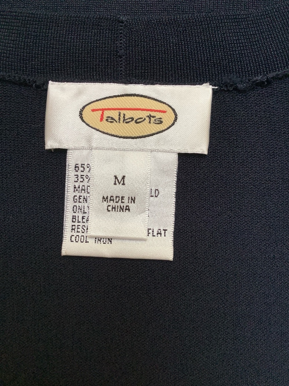 Talbots Stretch Sweater Top-Dark Blue-Scoop Neck-Short Sleeve-Rayon Nylon-M Reg - Picture 6 of 7